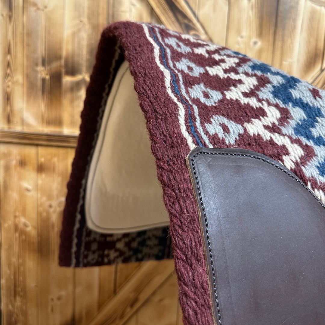 Burgundy Navy Blanket Pad