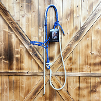 Steele Halter with Lead Rope - Blue/White