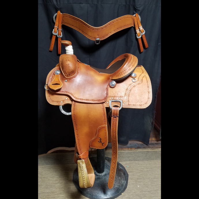 Three Forks Roper Saddle 4. ($3750)