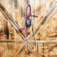 Steele Halter with Lead Rope - Red/White/Blue