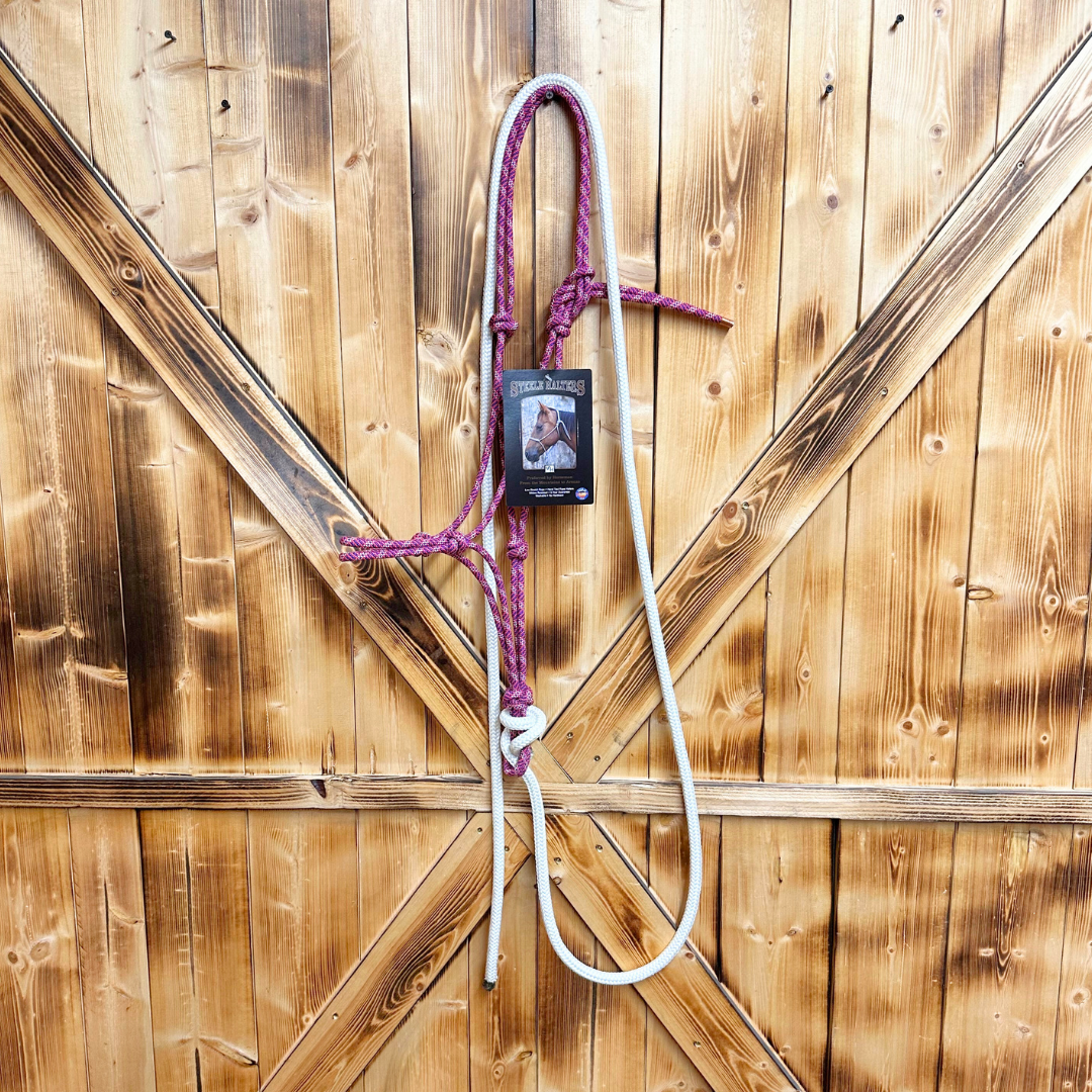 Steele Halter with Lead Rope - Red/White/Blue