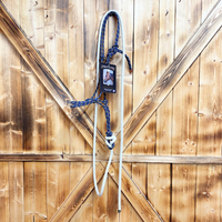 Steele Halter with Lead Rope - Navy/Tan