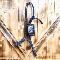 Steele Halter with Lead Rope - Navy/Tan