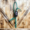 Steele Halter with Lead Rope - Green/White