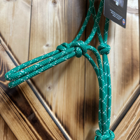 Steele Halter with Lead Rope - Green/White