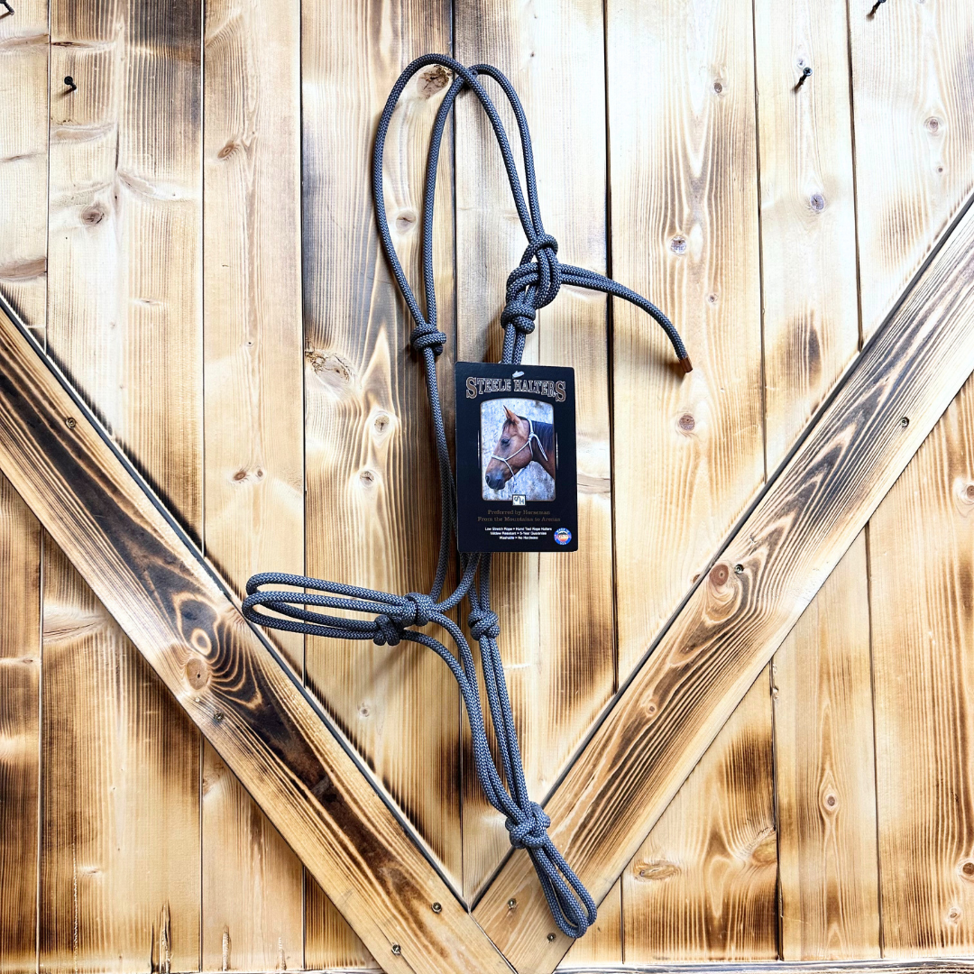Steele Halter with Lead Rope - Grey