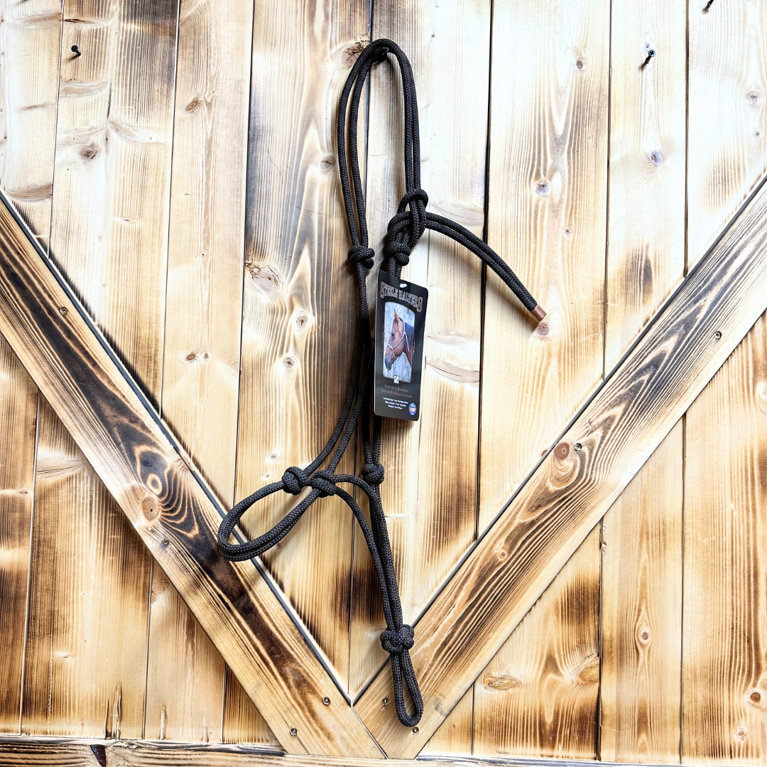 Steele Halter with Lead Rope - Brown/Black