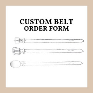 Custom Belt Order Form