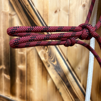 Steele Halter with Lead Rope - Maroon/Black