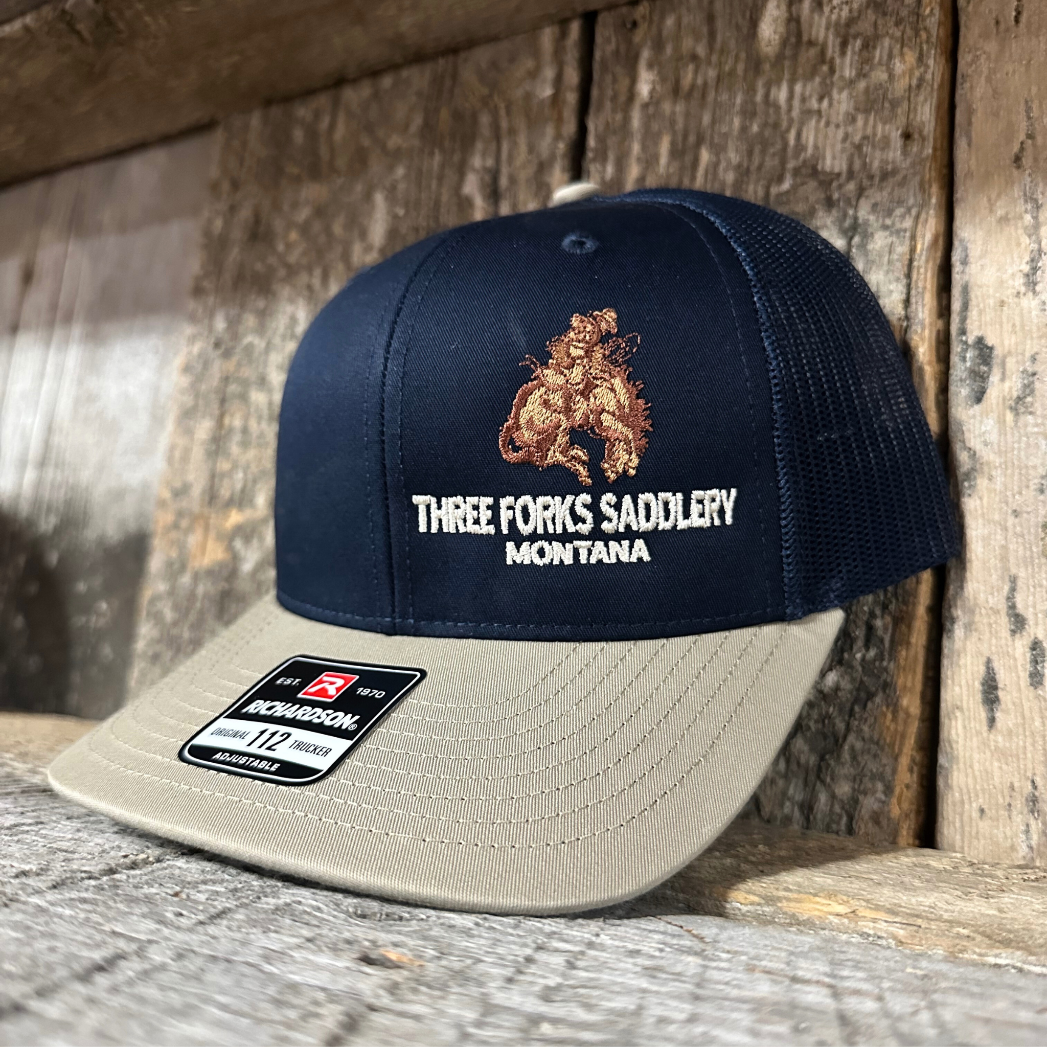 3 Forks Saddlery Richardson 112 Trucker Cap (Bisquit Blue with Blue Mesh)