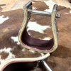 Latigo Lined Stainless Steel Stirrups - 3"