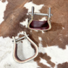 Latigo Lined Stainless Steel Stirrups - 3"