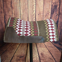 Three Forks Saddlery Blanket Top Pad | Chocolate/Red