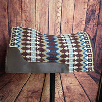 Three Forks Saddlery Blanket Top Pad | Burgundy/Blue