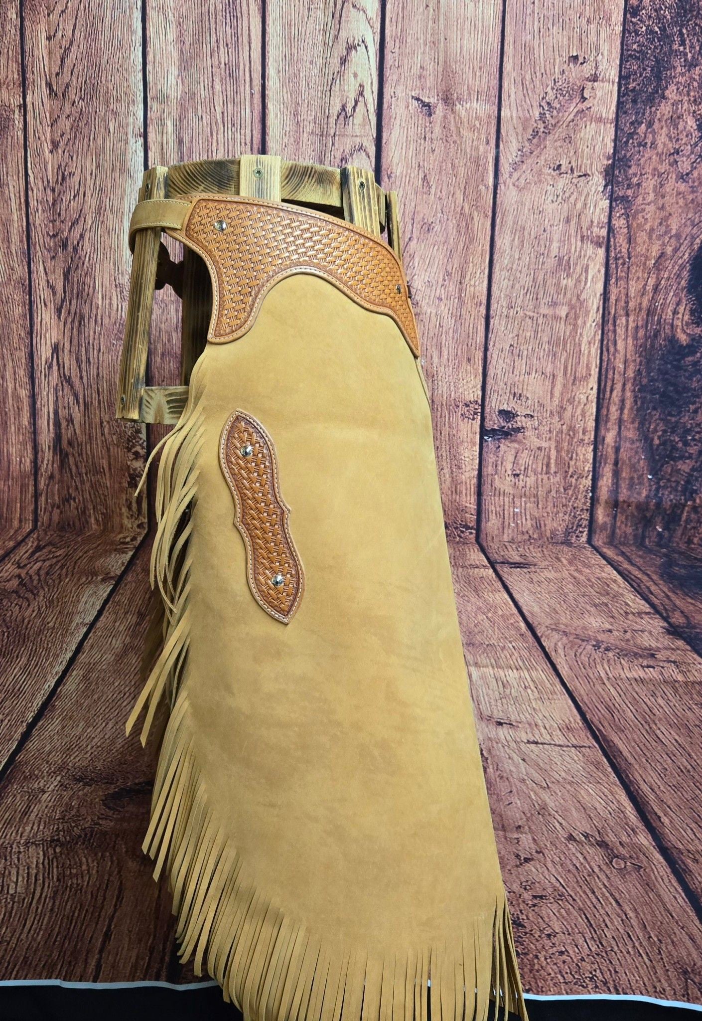 Large Ginger Colored Chinks In Stock – Three Forks Saddlery