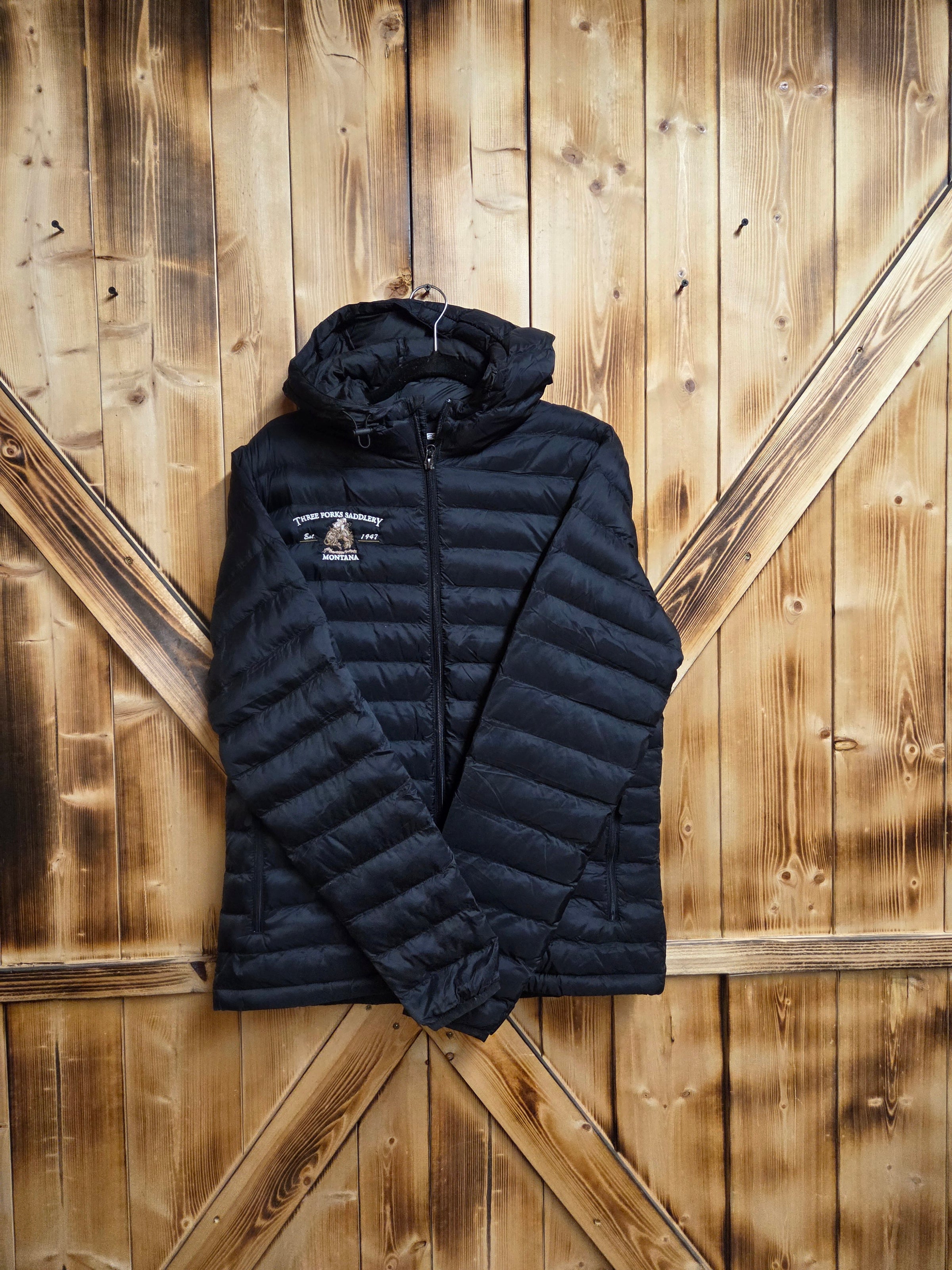 Men's Three Forks Saddlery Puffy Jacket With Hood