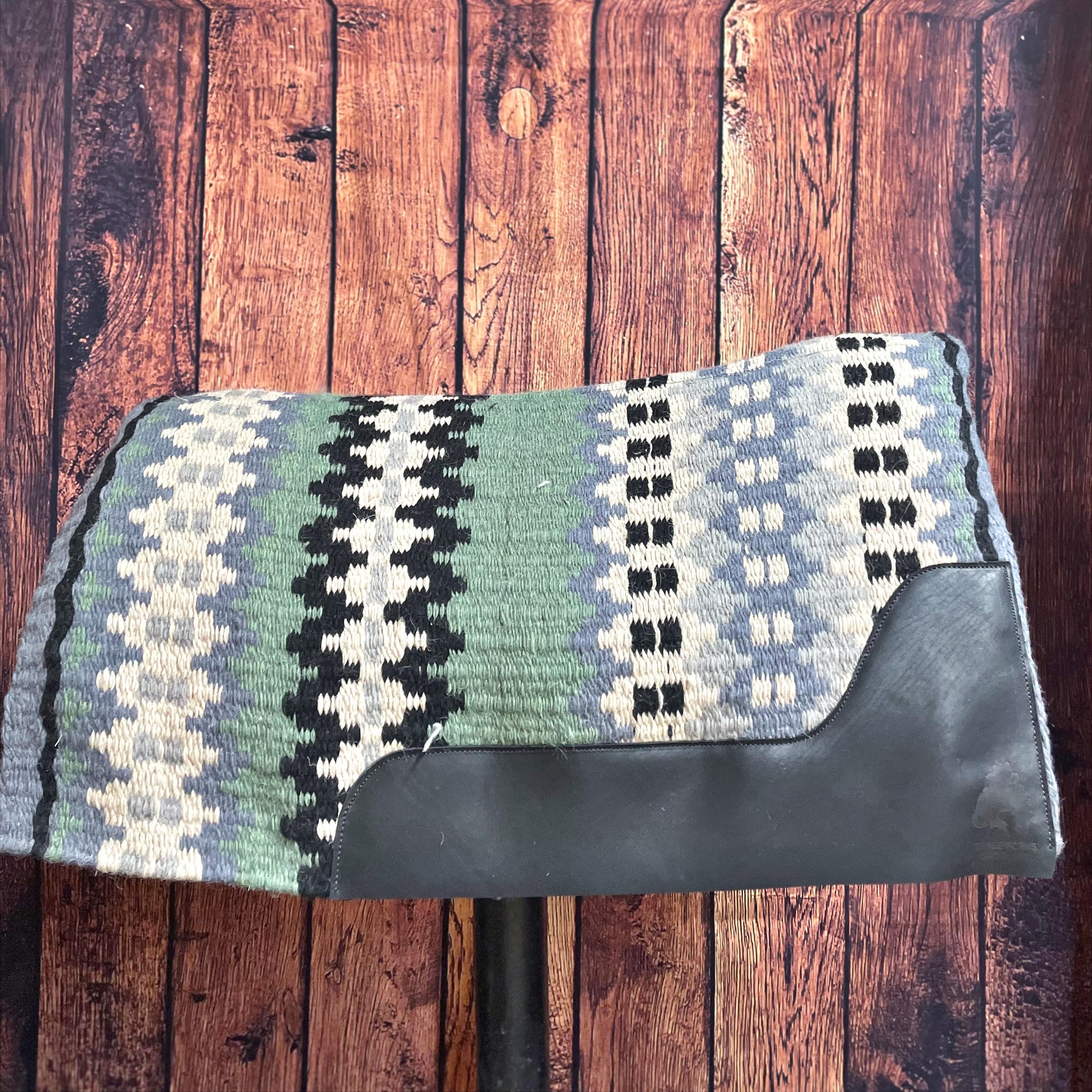 Three Forks Saddlery Blanket Top Pad | Black/Green