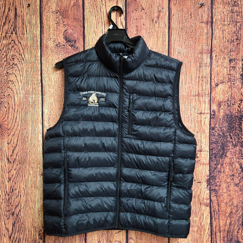 Men's Three Forks Saddlery Vest in Black