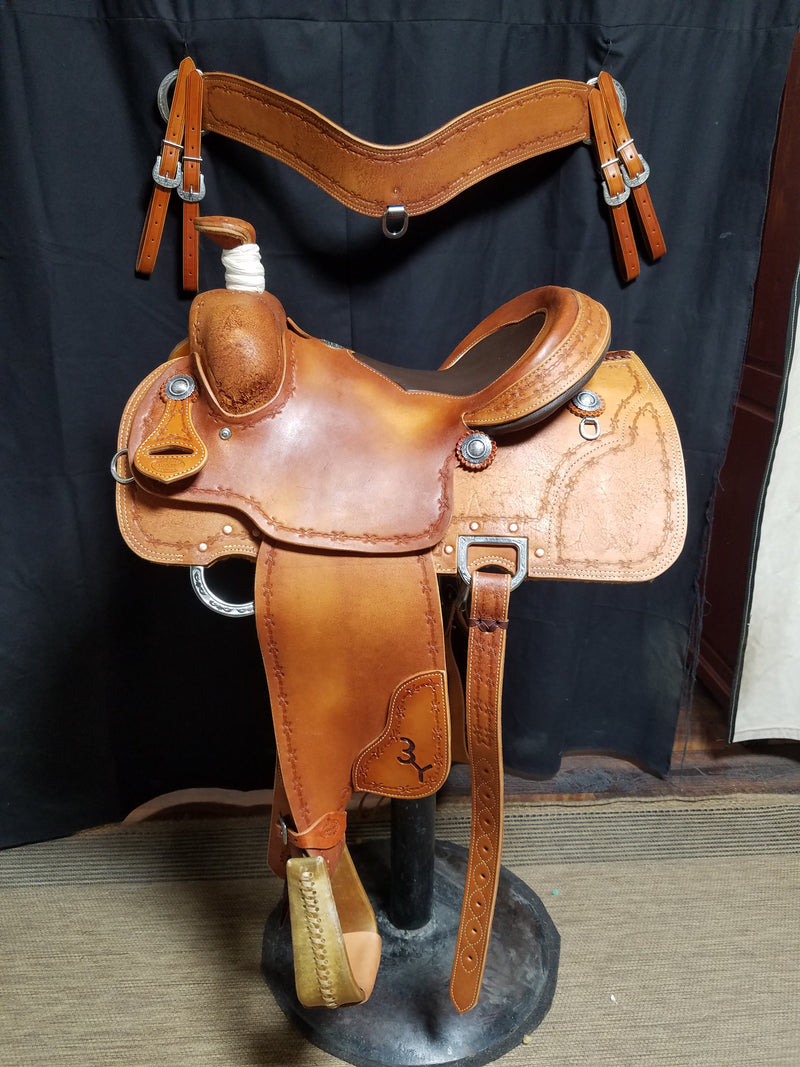 Three Forks Roper Saddle 4. ($3750)